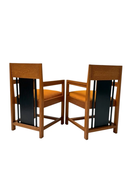 Two Art Deco Modernist High Back Armchairs by Cor Alons, 1927